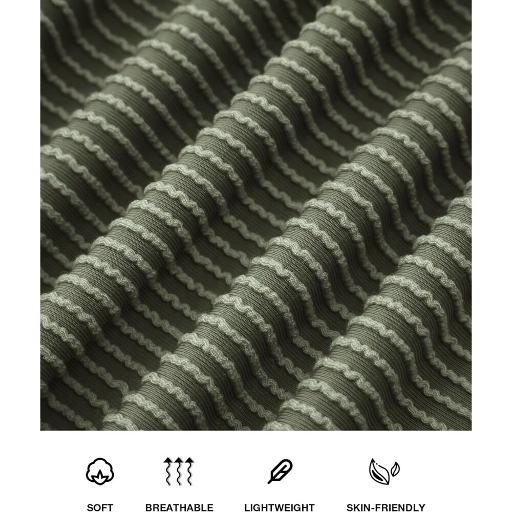 Women's Oversized Button Down Shacket Shirt Long Sleeve Fall Textured - Picture 6 of 8